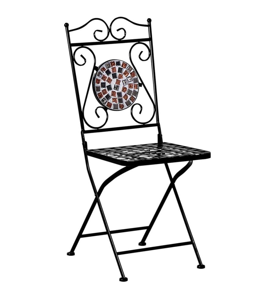 Lot de 2 chaises de jardin CARPINO Métal Noir