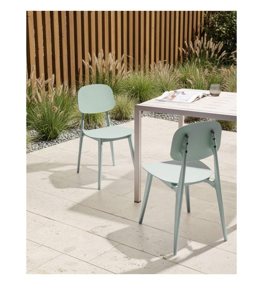 Lot de 2 chaises de jardin KATTAVIA Vert menthe