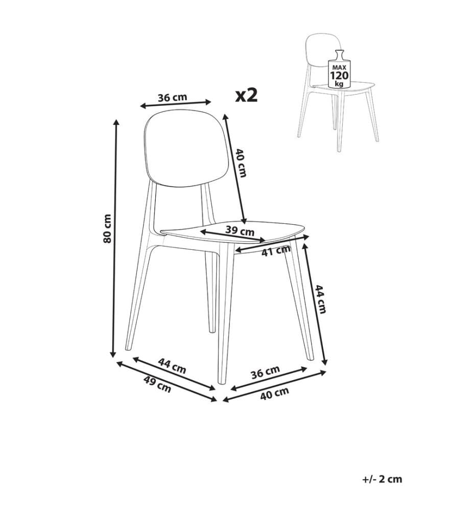 Lot de 2 chaises de jardin KATTAVIA Vert menthe