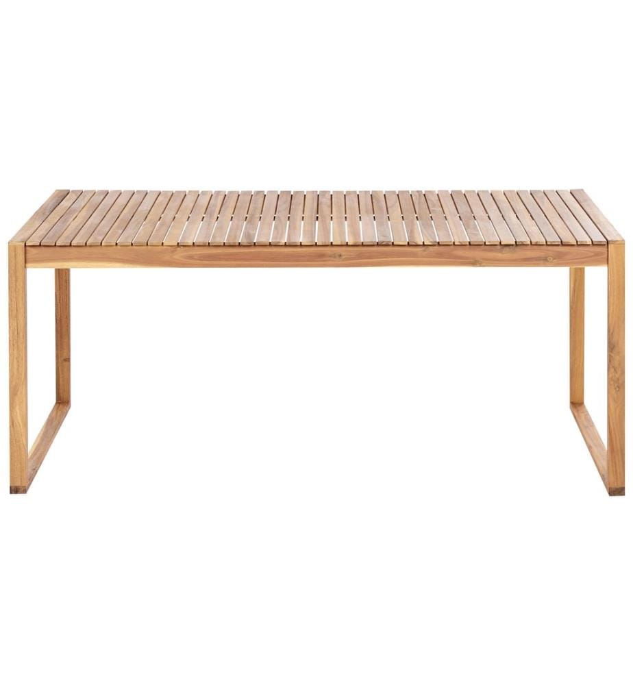 Salle à manger de jardin avec chariot 8 places SASSARI II Bois d'acacia certifié Marron clair