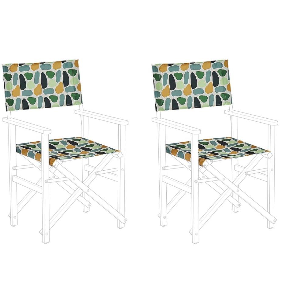 Lot de 2 tissus de remplacement pour chaises de jardin CINE Multicolore