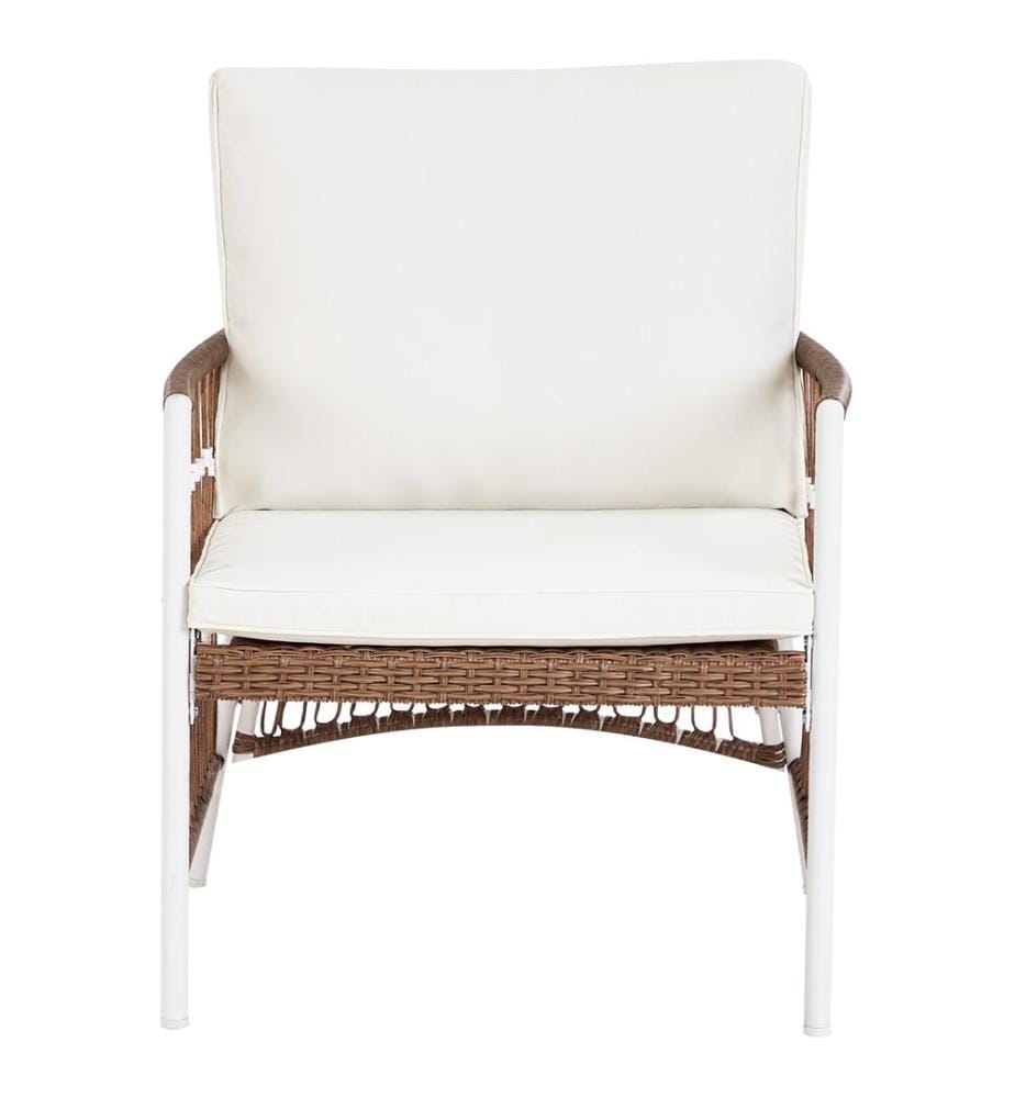 Ensemble bistrot avec coussins LEVICO Métal Blanc