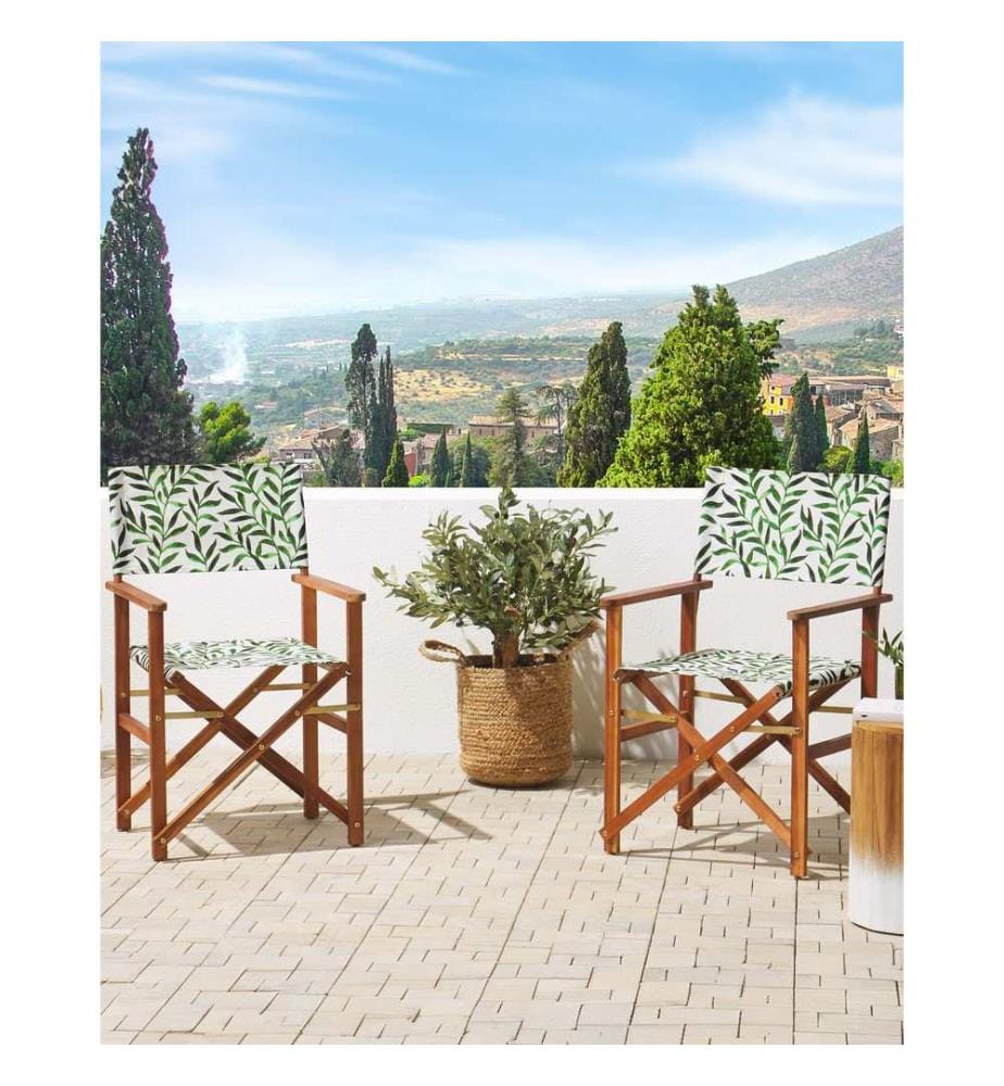 Lot de 2 chaises de jardin CINE Acacia Marron foncé