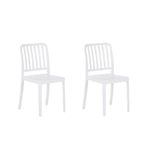 Lot de 2 chaises de jardin SERSALE Matière synthétique Blanc