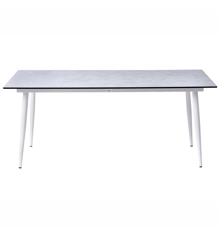 Table de salle à manger de jardin TOLENTINO 180 cm 90 cm Effet pierre Gris clair