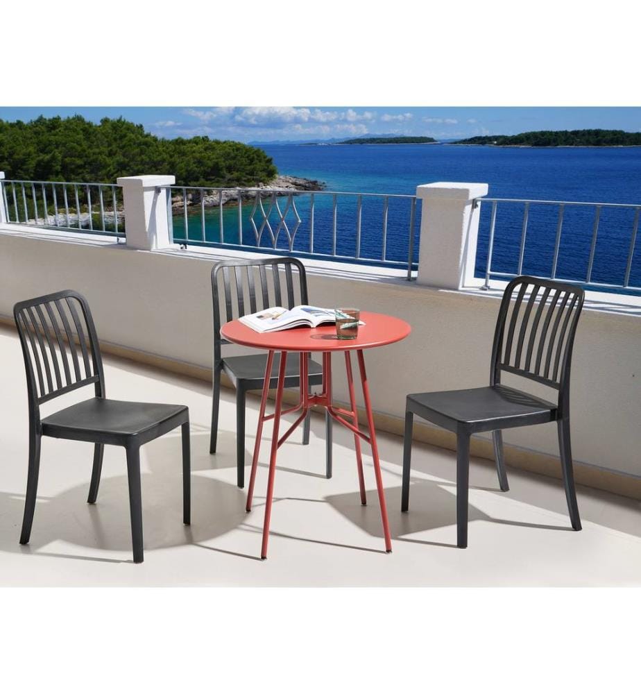 Table bistrot TALTAL 64 cm 64 cm Métal Rouge