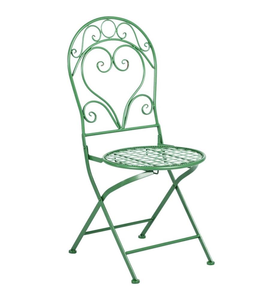 Lot de 2 chaises de jardin ALBINIA Métal Vert