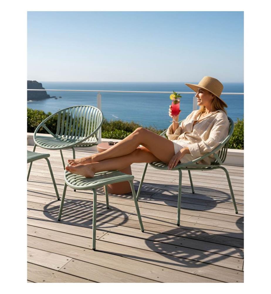 Lot de 2 chaises de jardin CASPERIA Vert