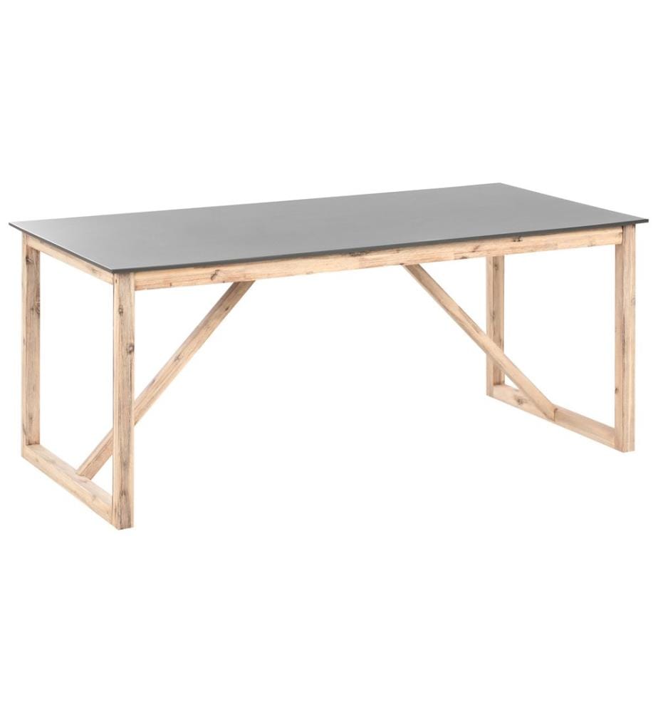 Salle à manger de jardin avec bancs NOTTERI Béton Gris