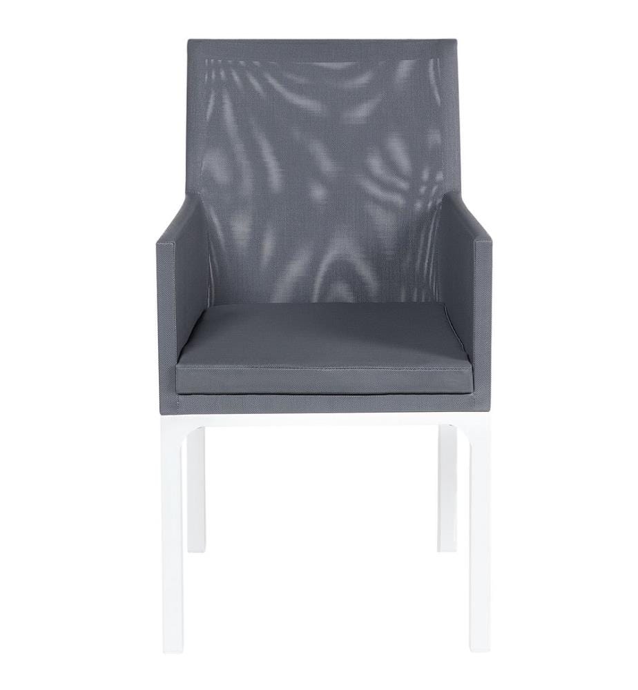 Lot de 8 chaises BACOLI Tissu Gris foncé