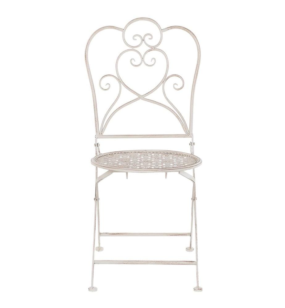 Lot de 2 chaises de jardin TRIESTE Pliant Métal Beige clair