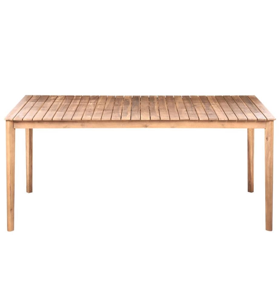 Table de salle à manger de jardin JACO 180 cm 100 cm Bois d'acacia certifié Marron clair