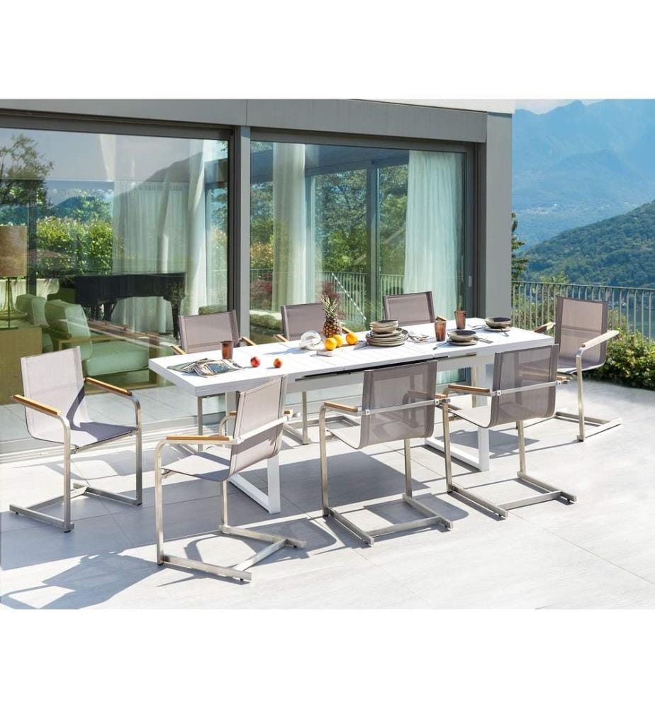 Salle à manger de jardin 8 places VALCANETTO/COSOLETO Métal Beige