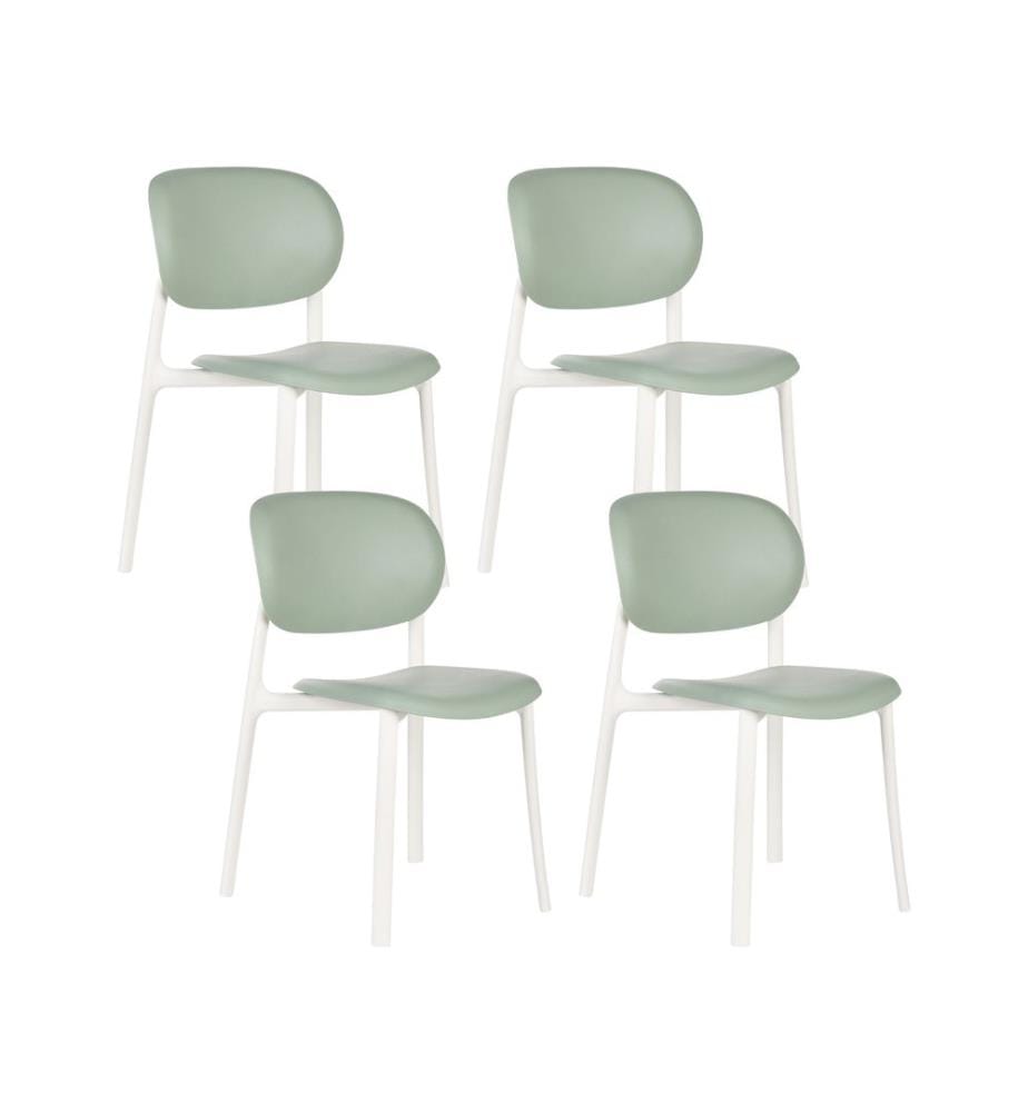 Lot de 4 chaises de jardin MUSANO Vert