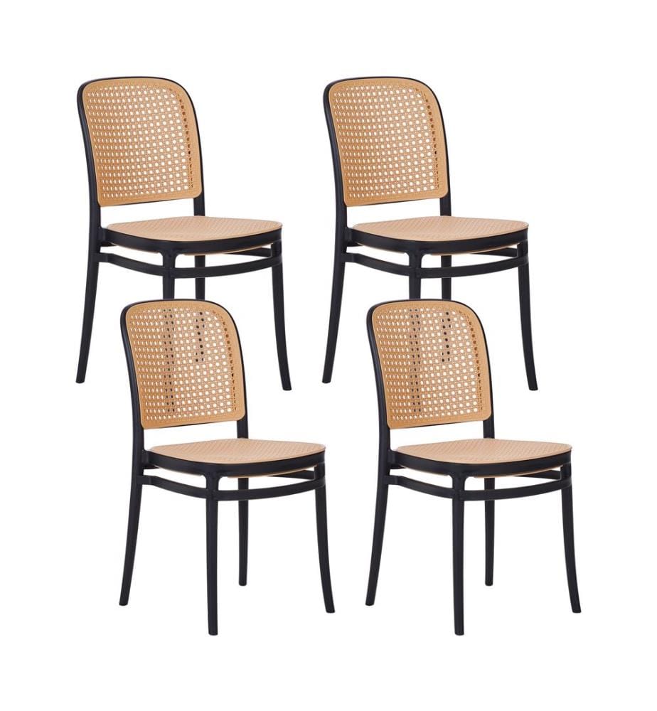 Lot de 4 chaises de jardin PLOSE Beige