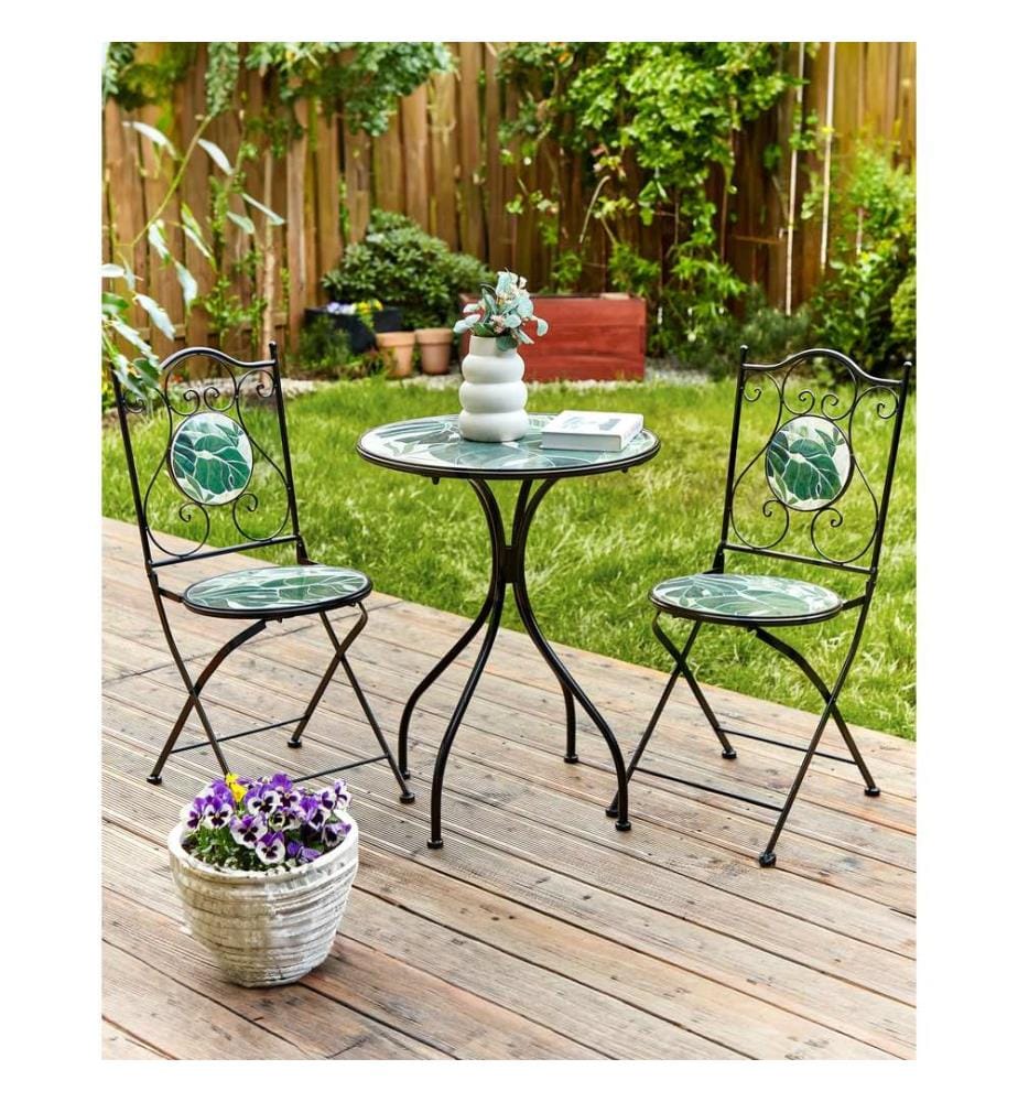 Lot de 2 chaises de jardin COZZANA Métal Noir