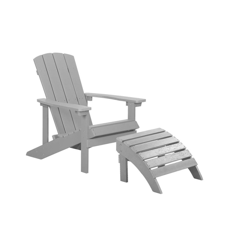 Chaise de jardin ADIRONDACK Gris clair