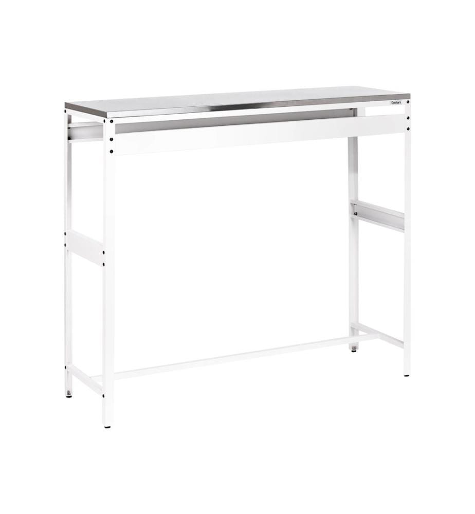 Table de bar pour l'extérieur MAENZA 120 cm 40 cm Métal Blanc