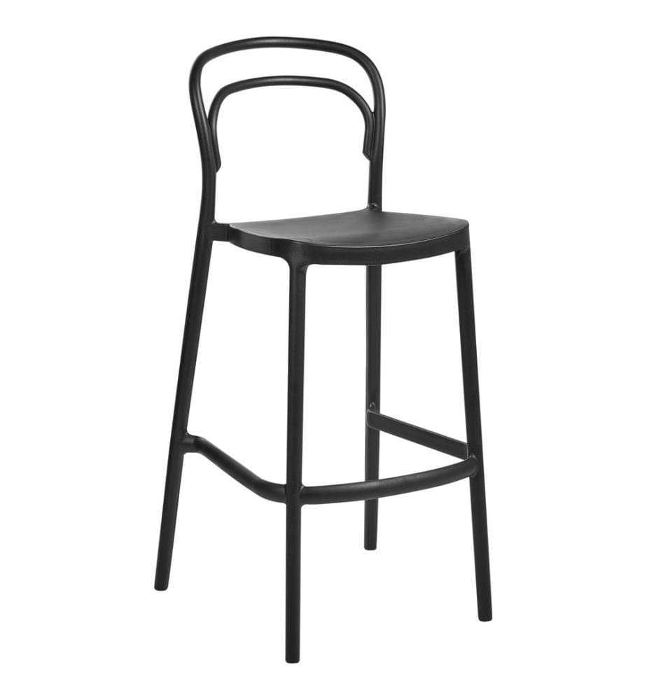 Lot de 2 chaises de bar de jardin PORANO Noir
