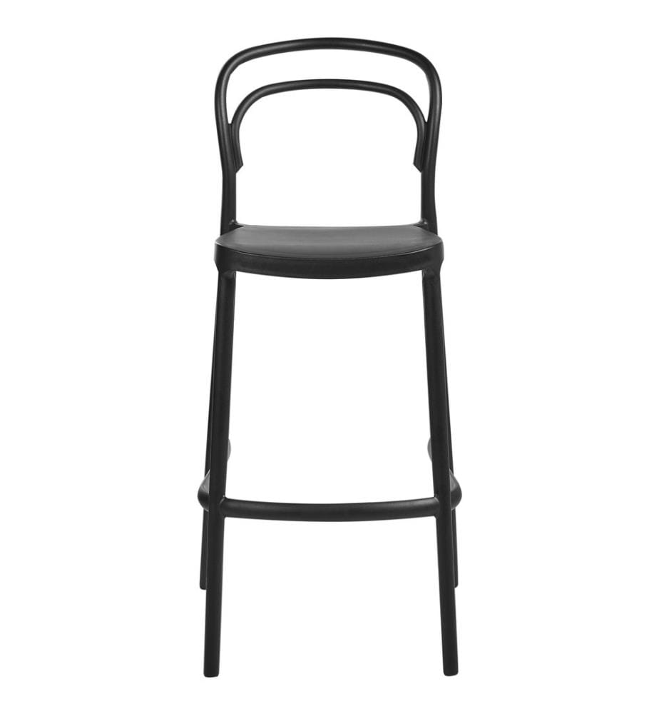 Lot de 2 chaises de bar de jardin PORANO Noir