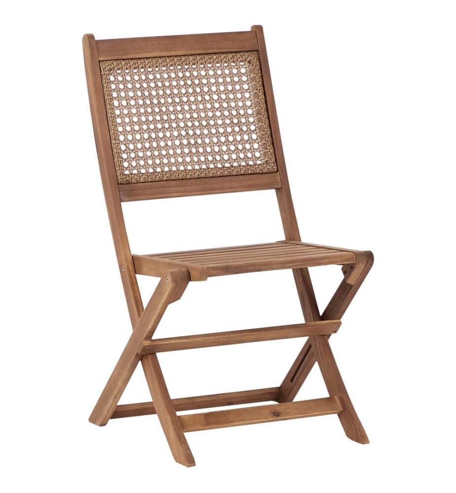 Lot de 4 chaises de jardin PARAGGI Bois d'acacia certifié Marron foncé