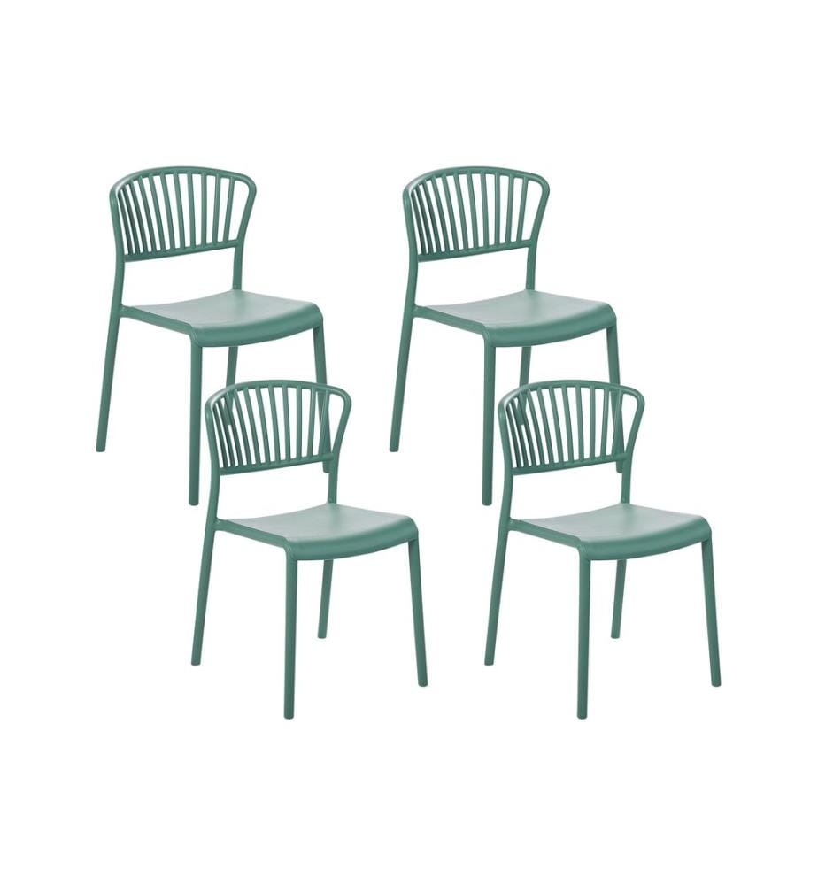 Lot de 4 chaises de jardin GELA Vert menthe
