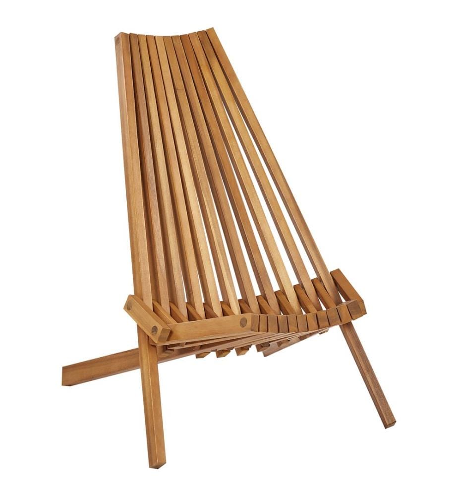 Lot de 2 chaises de jardin BELLANO Acacia Marron
