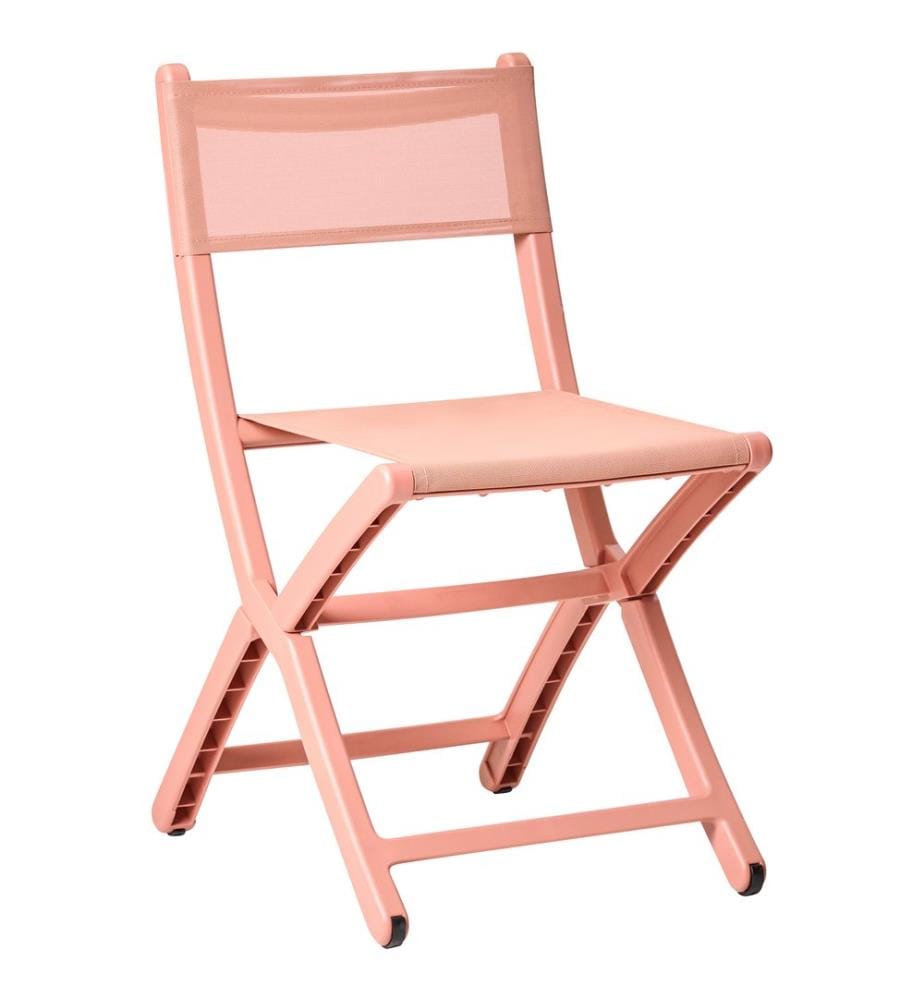Lot de 4 chaises de jardin TALCA Pliant Corail