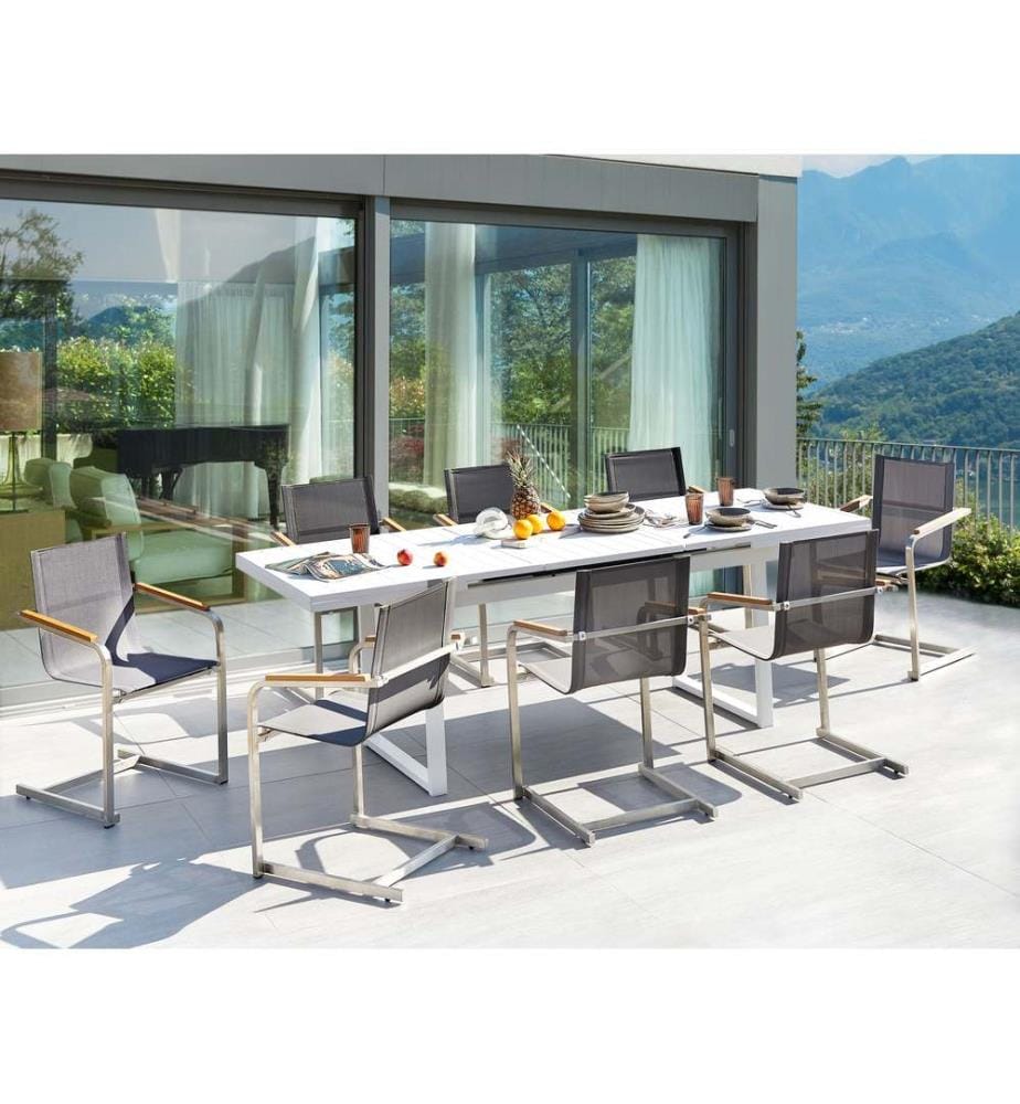 Salle à manger de jardin 8 places VALCANETTO/COSOLETO Métal Gris