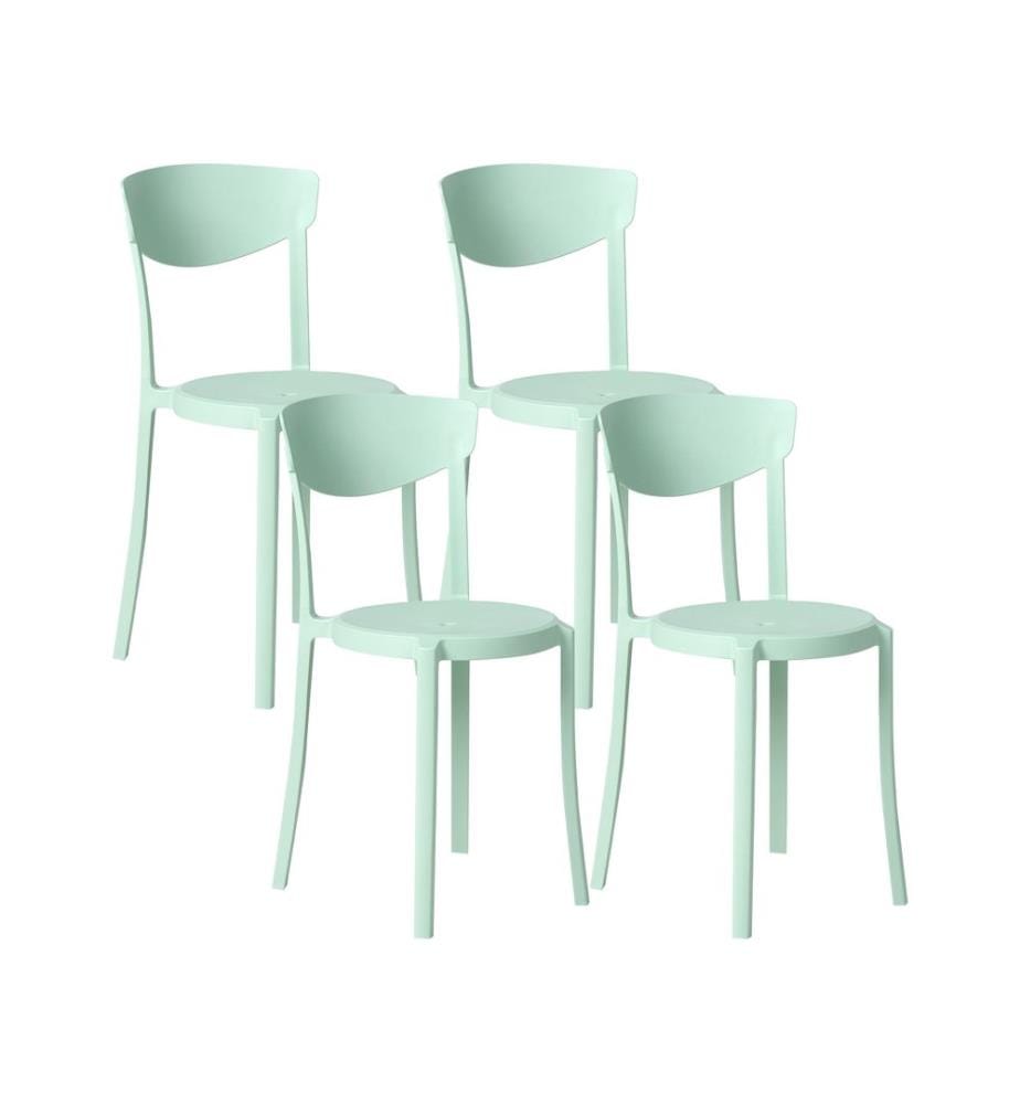 Lot de 4 chaises de jardin VIESTE Vert menthe
