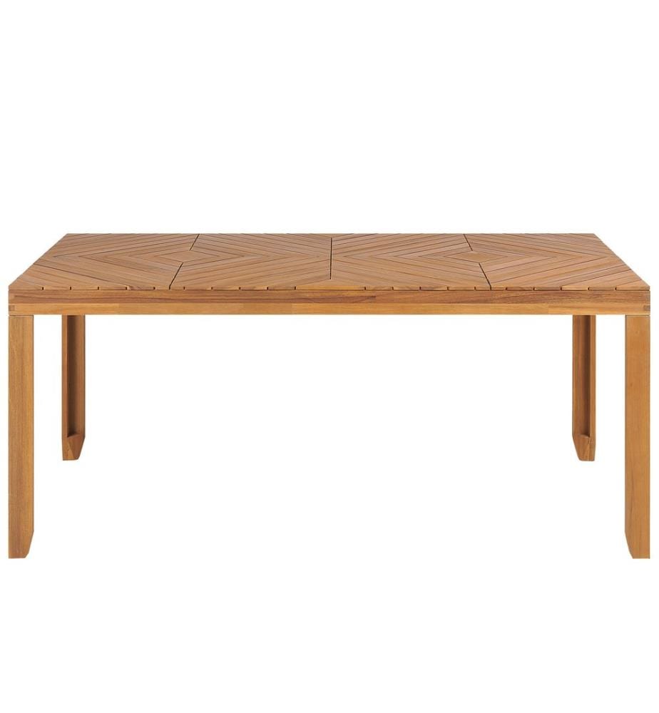 Table de salle à manger de jardin BARATTI 180 cm 90 cm Acacia Marron