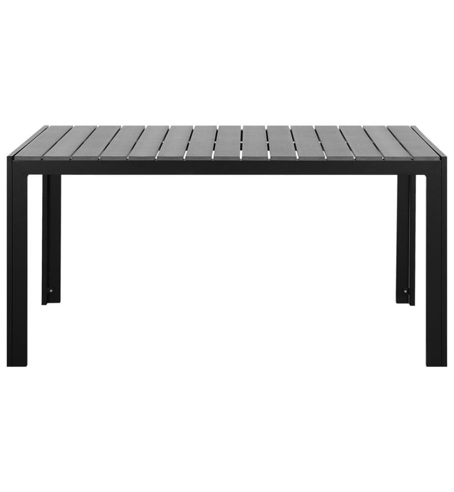 Table de salle à manger de jardin COMO 150 cm 90 cm Gris