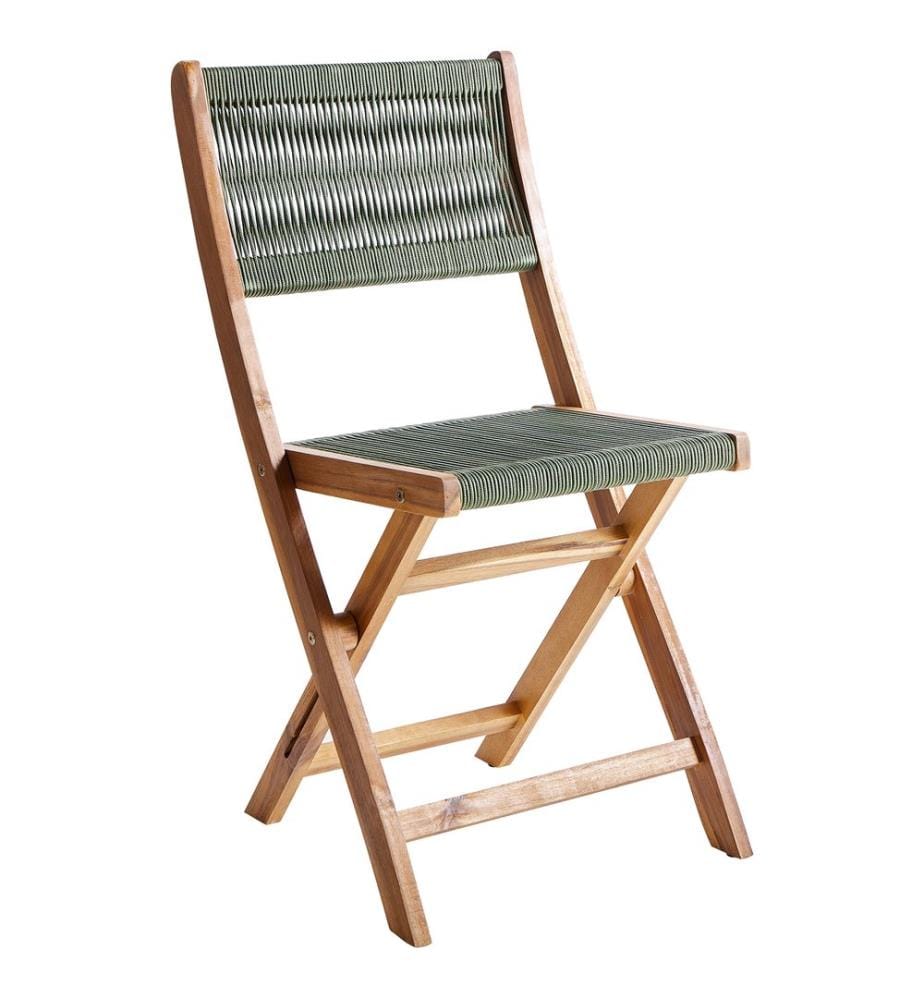 Lot de 2 chaises de jardin PROSSEDI Pliant Acacia Vert