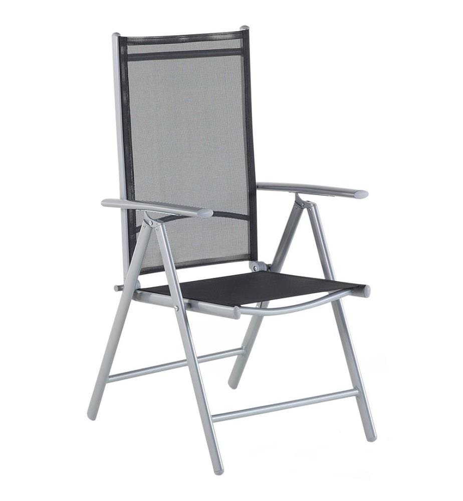 Lot de 6 chaises de jardin CATANIA Métal Noir