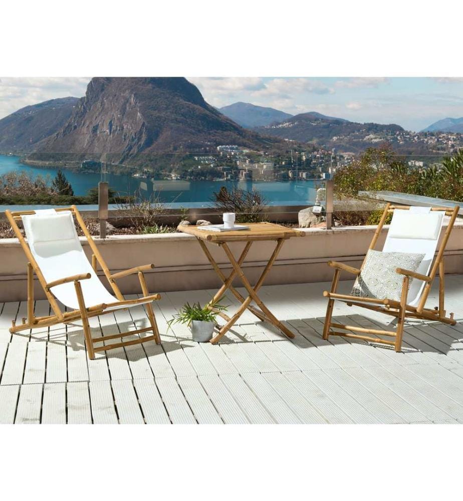 Ensemble bistrot Pliant ATRANI/MOLISE Bambou Marron clair