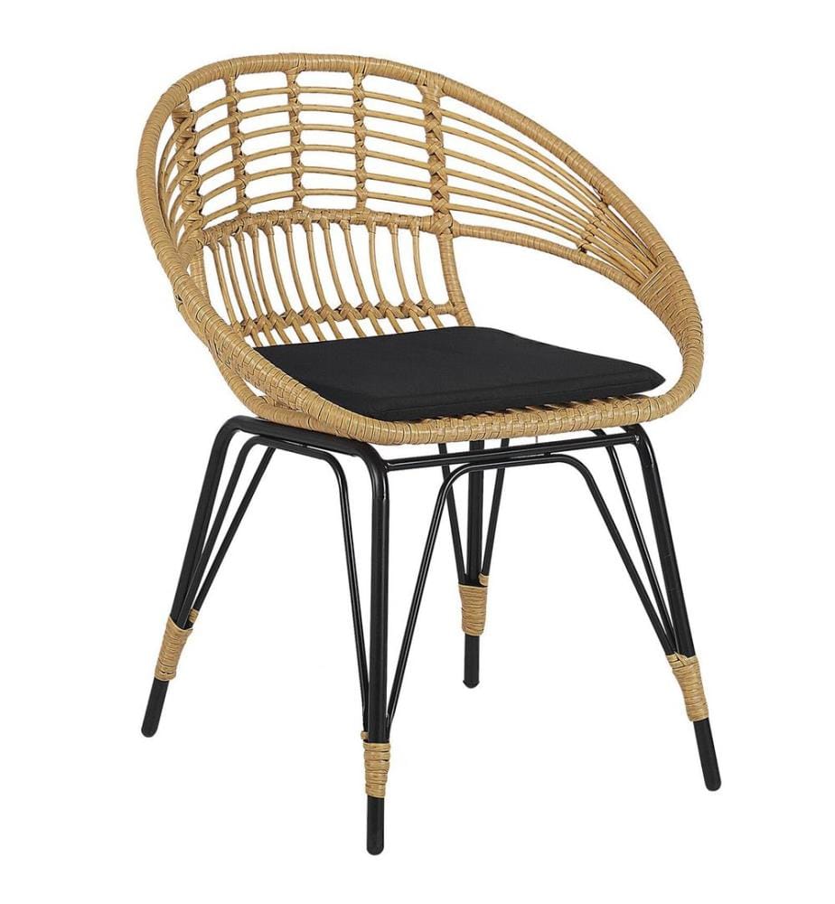 Ensemble bistrot avec coussins PELLARO Noir
