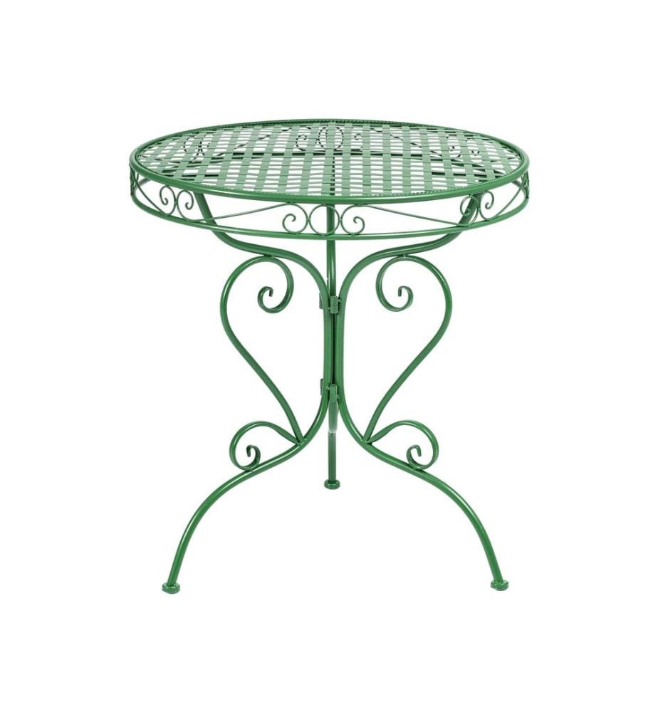 Table bistrot ALBINIA 70 cm 70 cm Métal Vert