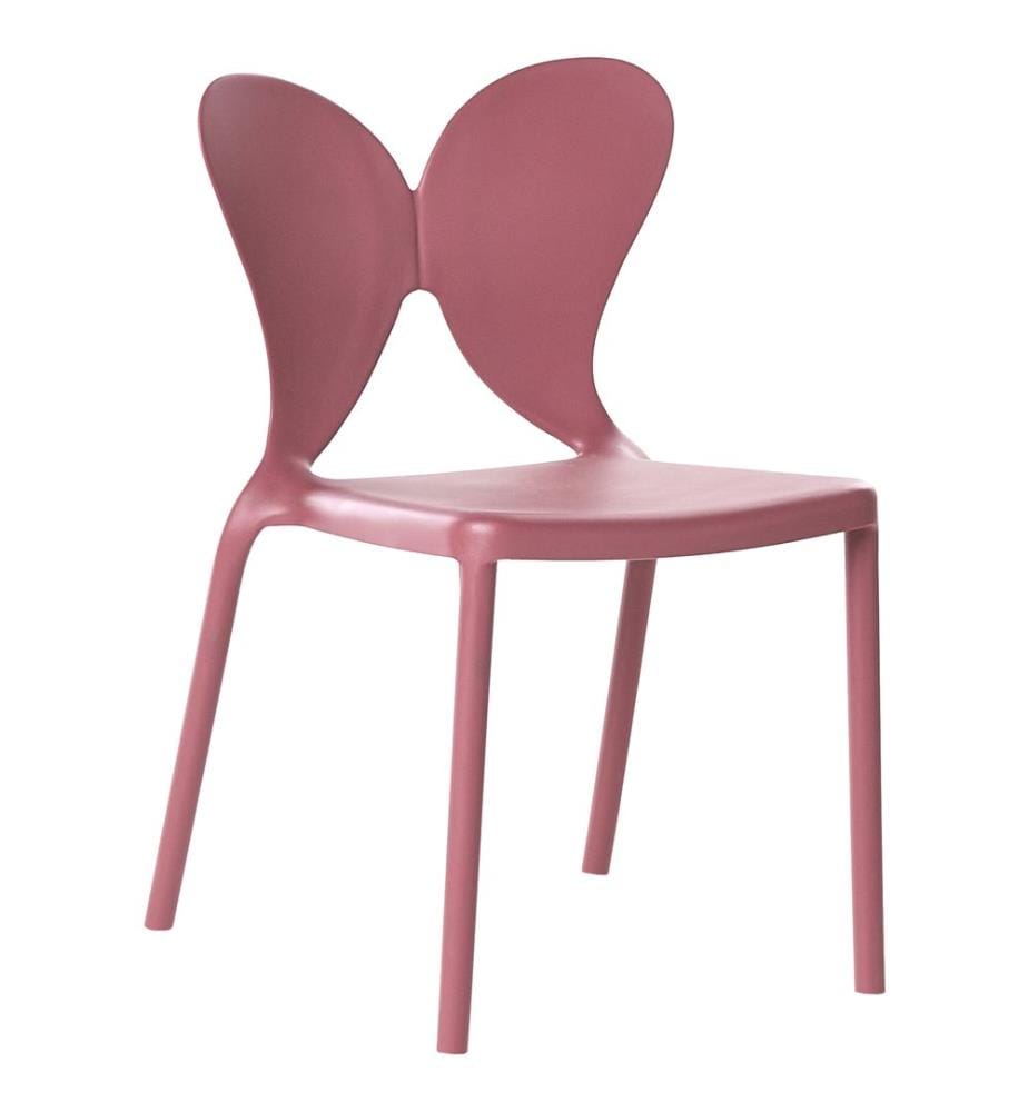 Lot de 2 chaises de jardin LARISSA Empilable Rose