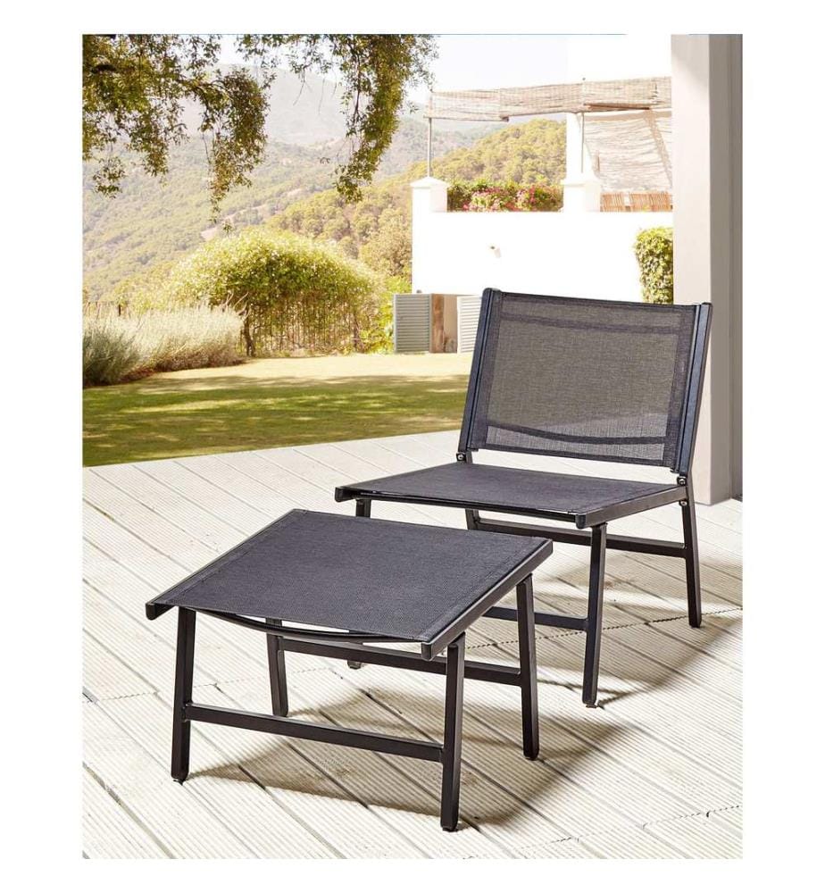 Chaise de jardin MARCEDDI Métal Noir