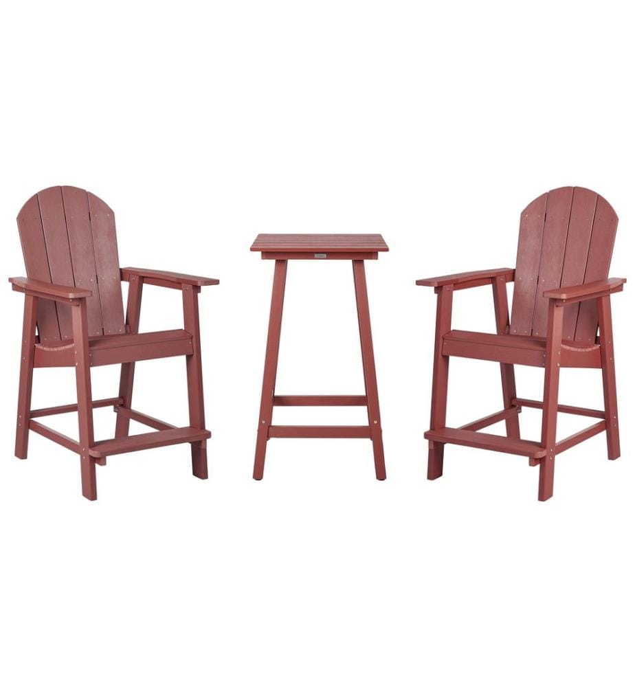 Ensemble bistrot ADIRONDACK Rouge