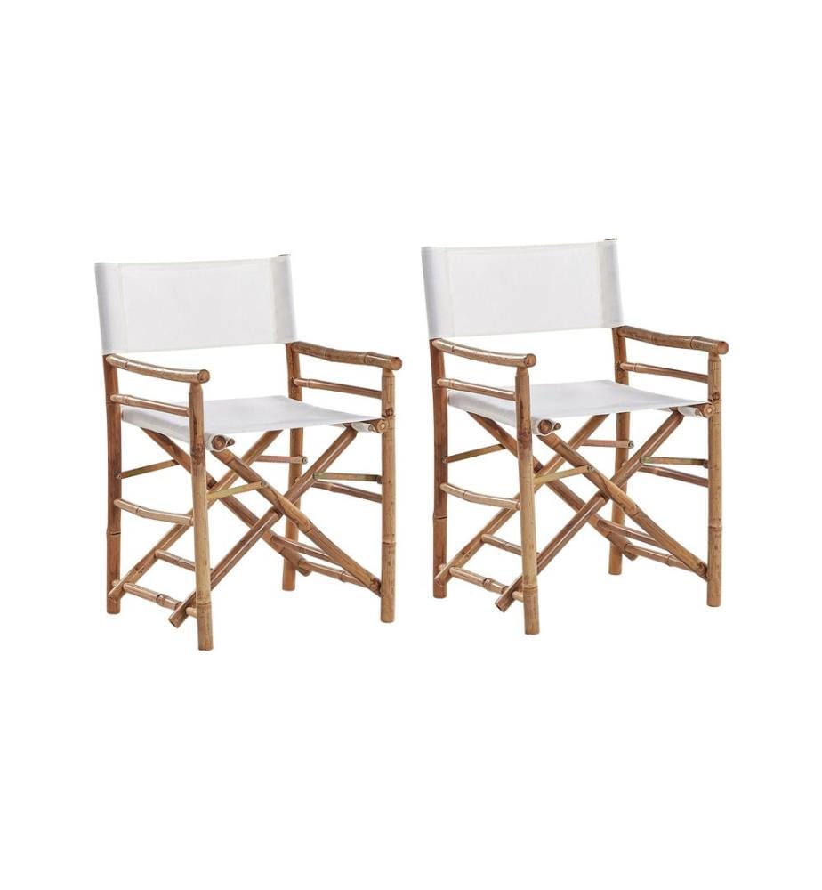 Lot de 2 chaises de jardin MOLISE Bambou Marron