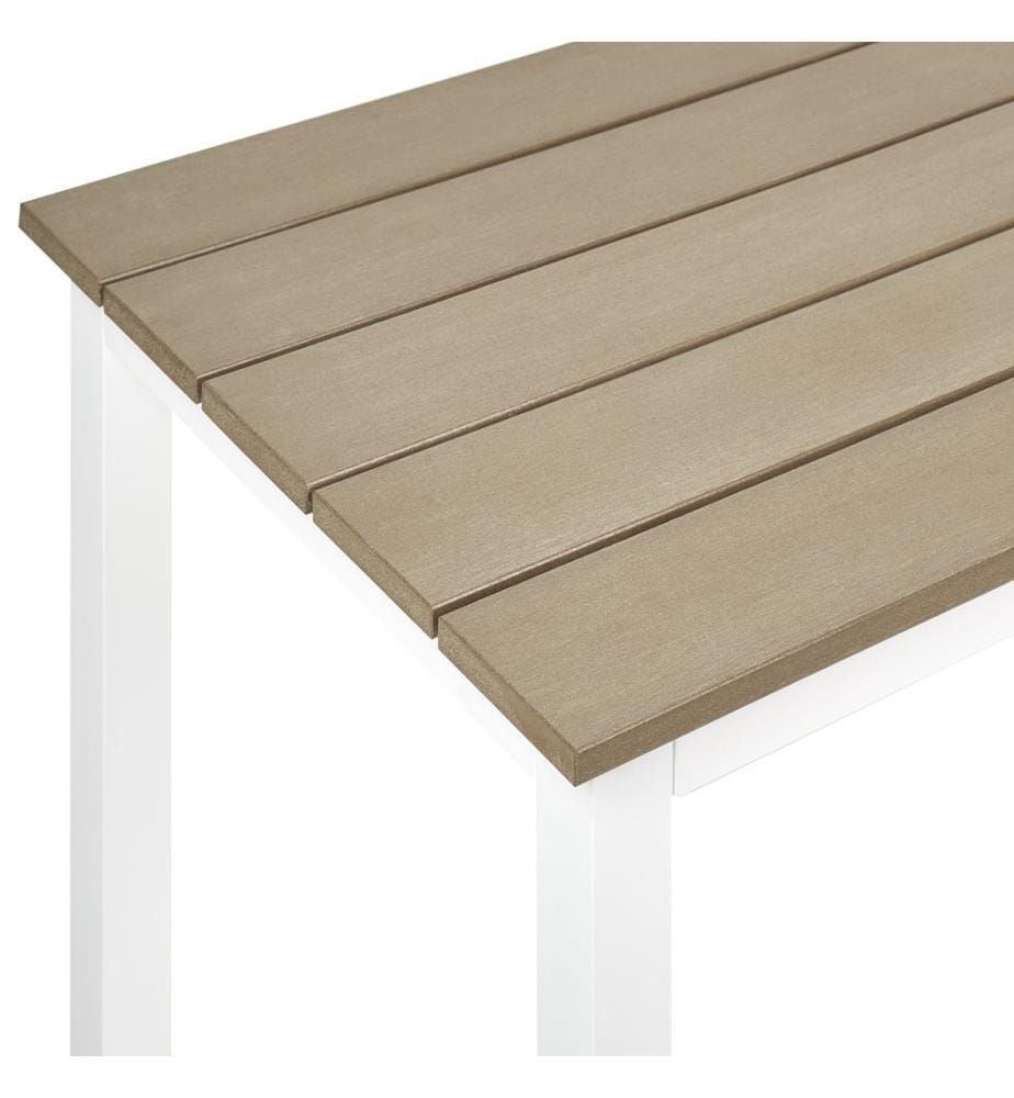 Table de salle à manger de jardin MESSINA 100 cm 52 cm Blanc