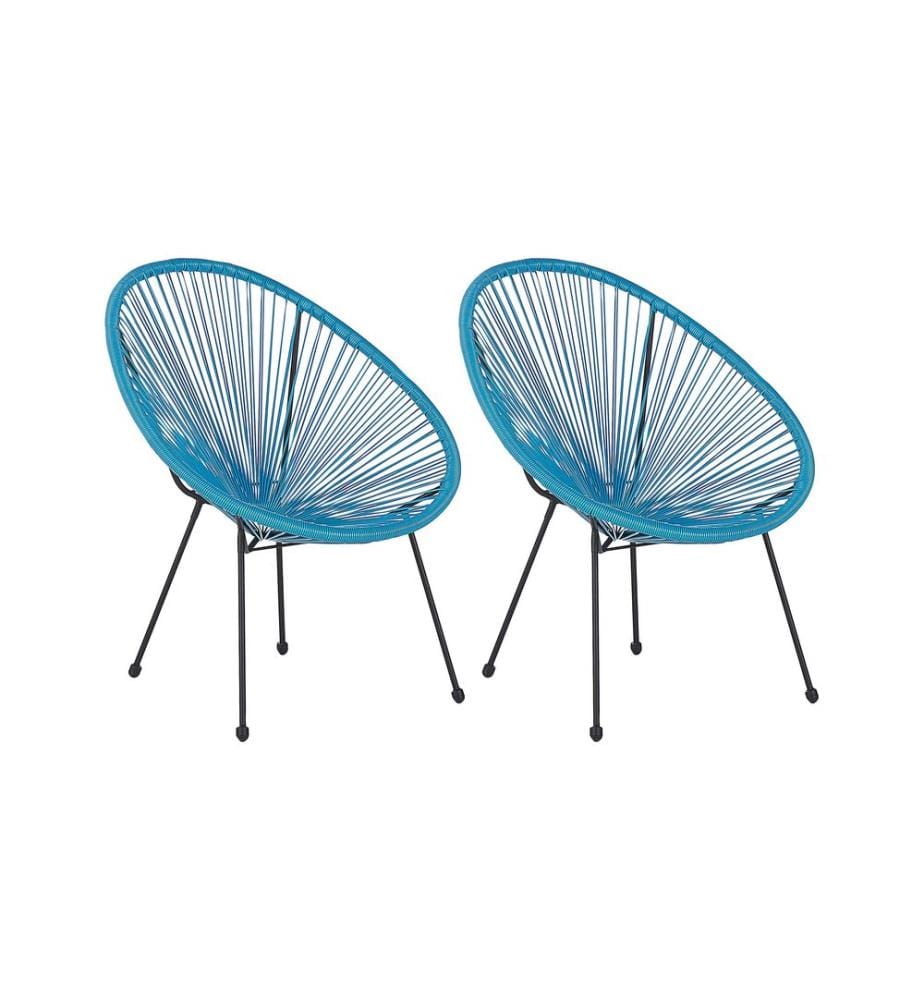 Lot de 2 chaises de jardin ACAPULCO II Bleu