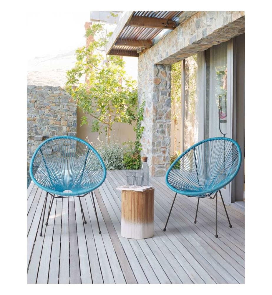 Lot de 2 chaises de jardin ACAPULCO II Bleu