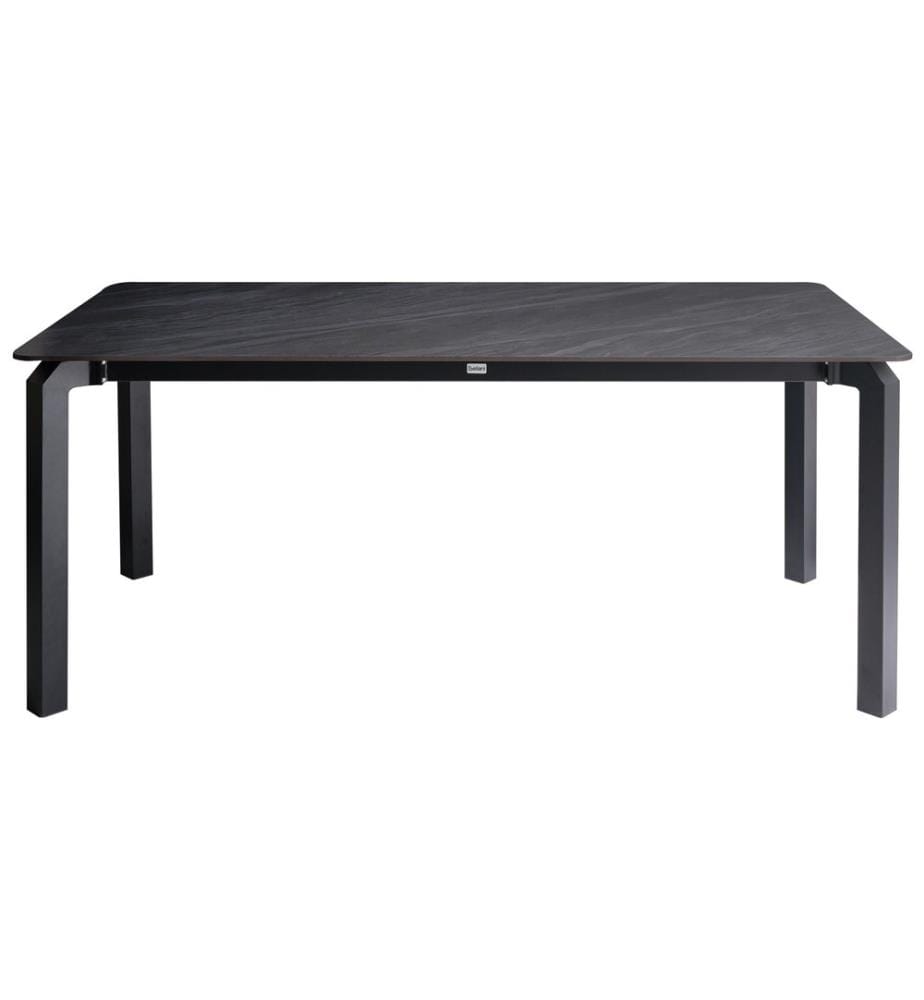 Table de salle à manger de jardin FELETTO 180 cm 90 cm Pierre Marbre noir