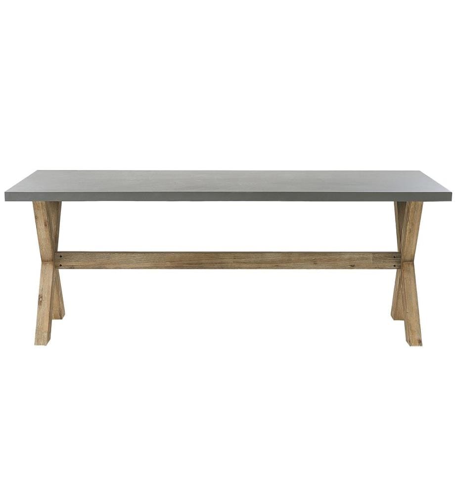 Table de salle à manger de jardin OLBIA 200 cm 100 cm Béton Gris