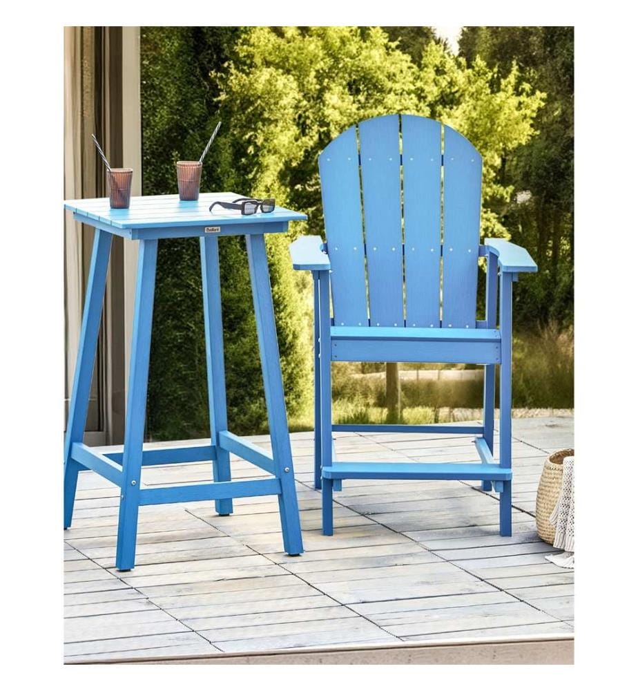 Chaise de bar de jardin ADIRONDACK Matière synthétique Bleu