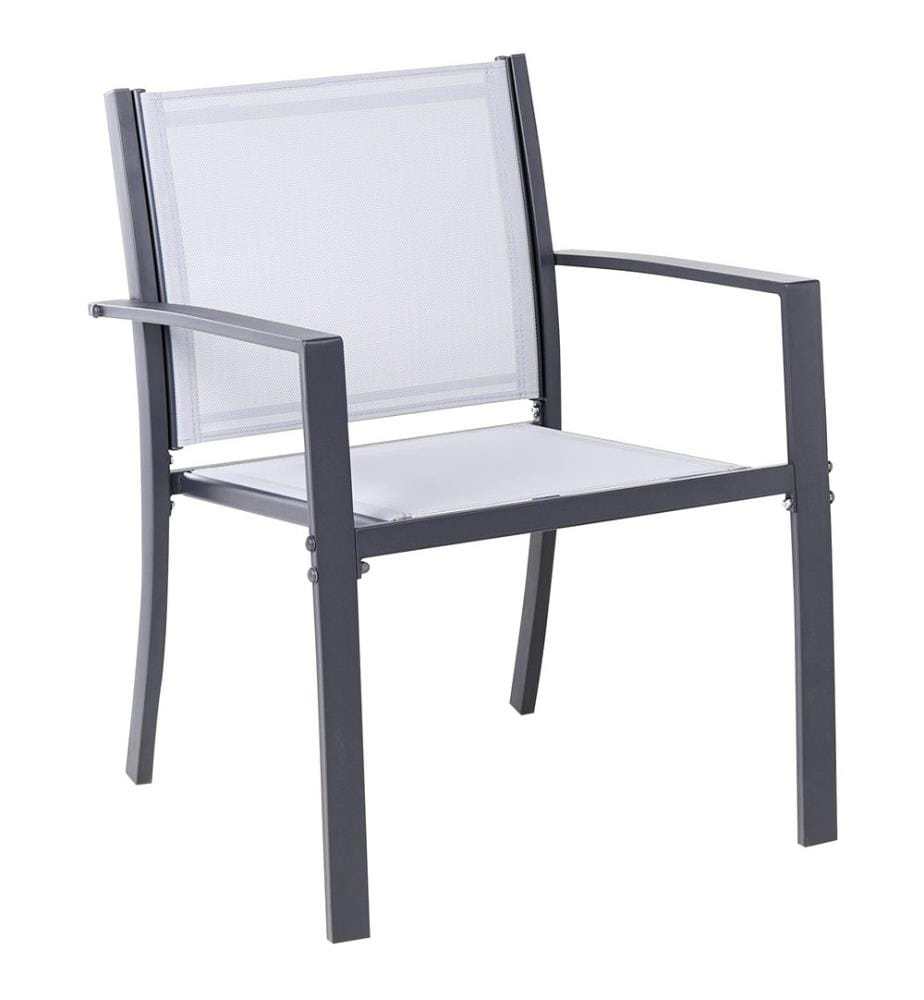 Ensemble de salon de jardin avec table 4 places TAVOLETO Métal Gris