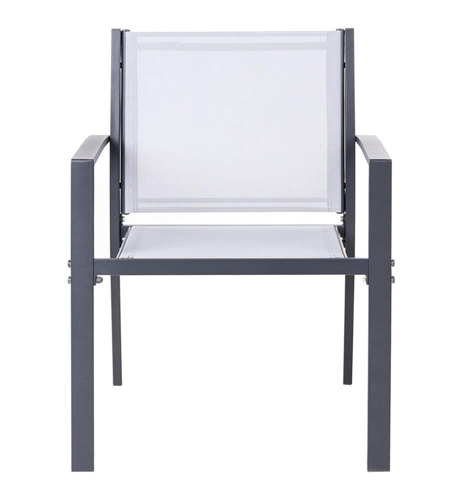 Ensemble de salon de jardin avec table 4 places TAVOLETO Métal Gris