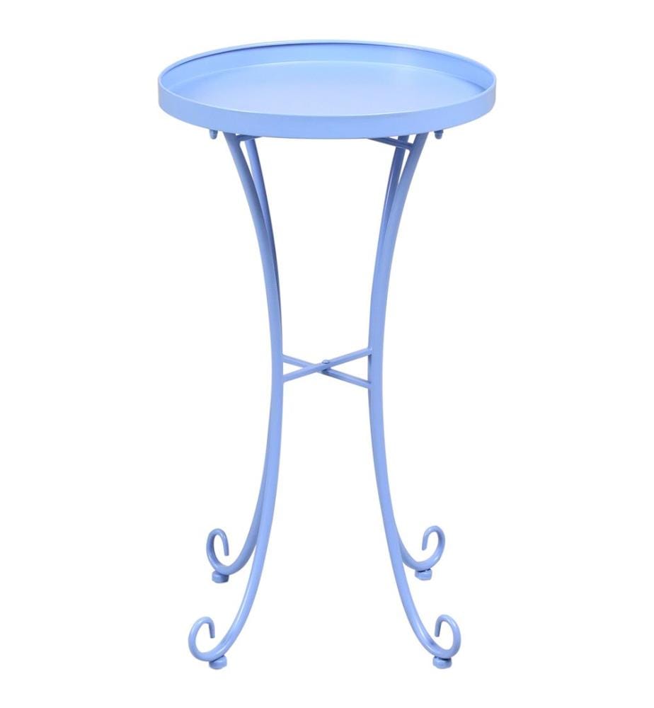 Table d'appoint pour le jardin CAVINIA 40 cm 40 cm Métal Bleu clair